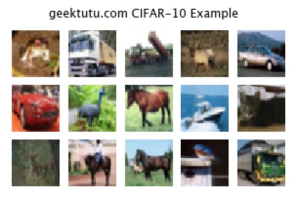 cifar-10 first 15 images
